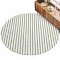 thumbnail image 1 of Sage Green Striped Area Rugs 4' (Round) Modern Stripes Farmhouse Rustic Simple Floor Rug&nbsp;Non Slip Low Pile Ultra Soft Throw Carpet for Entryway Indoor Entrance Kitchen Bathroom, 1 of 9