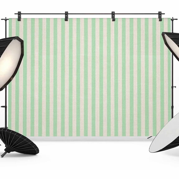 Sage Green Striped Backdrop for Photoshoot,Photography Photo Studio Background Wall Backdrop,Modern Simple Farmhouse Beige Back Drop Banner Panel for Portraits Wedding Live Streaming Decor 7x5Ft