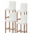 thumbnail image 1 of Sage Green Striped Bar Stool Covers Set of 4, Modern Abstract Art Geometric Stretch Washable Bar Chair Covers with Backs, Removable Pub Counter Height Chair Cover for Kitchen Dining Room Cafe, 1 of 7