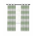 thumbnail image 1 of Sage Green Striped Blackout Curtains, Light Blocking Print Window Curtains, Farmhouse Vintage Stripes Thermal Insulated Window Drapes for Living Room Kitchen Cafe 2 Panels, 84"W x 63"L, 1 of 9