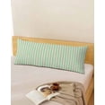 thumbnail image 1 of Sage Green Striped Body Pillow Covers, Modern Simple Farmhouse Beige Soft Breathable Throw Pillow Cases with Invisible Zipper, Decorative Pillowcase Pillows Protectors for Sofa Bed Couchair 20"x54", 1 of 9