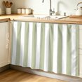 thumbnail image 1 of Sage Green Striped Cabinet Curtain 28"W x 51"L, Modern Farmhouse Sage Green White Stripes Dust-Proof Privacy Curtain for Closet Shelves Self Adhesive, Sink Skirt for Bathroom Vanity Kitchen Laundry, 1 of 9