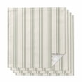 thumbnail image 1 of Sage Green Striped Cloth Napkins, Modern Farmhouse Green Stripes Washable and Reusable Dinner Napkins Set of 4, Table Napkin for Kitchen Party Birthday Wedding Hotel Housewarming 20"x20", 1 of 8