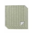 thumbnail image 1 of Sage Green Striped Cloth Napkins Set of 4 Reusable Dinner Napkins, Modern Abstract Art Geometric Stripes Cocktail Napkin Washable Table Napkins for Wedding/Holiday Party/Baby Shower 20"x20", 1 of 7