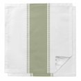 thumbnail image 1 of Sage Green Striped Cloth Napkins Washable Set of 2, Modern Geometric Abstract Art Reusable Dinner Table Napkins Cloth Bulk for Weddings Kitchen Restaurants Hotel Events Parties 20 x 20 Inch, 1 of 9