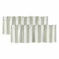thumbnail image 1 of Sage Green Striped Curtain Valances for Windows, Kitchen Valance Window Treatments Panel 2 Pack, Modern Farmhouse Sage Green White Stripes Rod Pocket Short Curtains for Bathroom Bedroom 42 x 18 Inch, 1 of 8