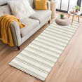 thumbnail image 1 of Sage Green Striped Kitchen Runner Rug 2x6 Washable Runners for Hallway Non Slip Modern Farmhouse Green Stripes Large Area Rug Indoor Floor Carpet for Bathroom Laundry Entryway Bedroom Living Room, 1 of 8
