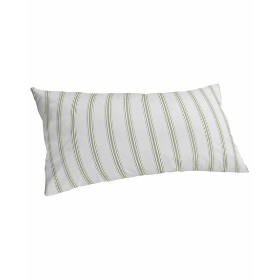 Sage Green Striped Pillow Covers King Size, Sage Green White Stripes Farmhouse Soft Bed Throw Pillowcases Breathable Cooling Long Lumbar Body Pillow Sham Cover for Bed Sofa 20''x40''