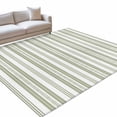 thumbnail image 1 of Sage Green Striped Rectangle Rug 5'x7' Modern Farmhouse Stripes Rustic Geometric Washable Area Rugs for Living Room Bedroom Entryway Non Slip&nbsp; Entrance Door Mat Indoor Floor Carpet, 1 of 9