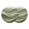 thumbnail image 1 of Sage Green Striped Round 13 Inch Placemats Set of 2, Modern Abstract Art Wave Moire Gradient HeatResistant Non Slip Place Mats for Dining Table, Wipeable Braided Kitchen Table Mats for Housewarming, 1 of 9