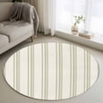 thumbnail image 1 of Sage Green Striped Round Rug 3ft Washable Circle Entryway Rugs Non Slip Modern Farmhouse Green Stripes Area Rug Indoor Floor Carpet for Bedroom Kitchen Living Room Home Office Dining Room Nursery, 1 of 8
