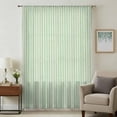 thumbnail image 1 of Sage Green Striped Sheer Curtains 54 Inches Long, Modern Simple Farmhouse Beige Light Filering Curtains, Breathable Simi Curtain Privacy Drapes for Kitchen Bathroom Lightweight Small Window Treatment, 1 of 9