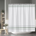 thumbnail image 1 of Sage Green Striped Shower Curtain Minimalism Style Shower Curtain Set Black and White Stripes Shower Curtain for Bathroom Waterproof Fabric Bathroom Decorations with Hooks 72x72 Inches, 1 of 6