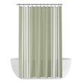 thumbnail image 1 of Sage Green Striped Shower Curtain - Water Repellent Fabric Shower Curtains Washable, Farmhouse White Stripes Aesthetics Decorative Polyester Cloth Bathroom Curtains Modern Bath Decor 36"x72", 1 of 8