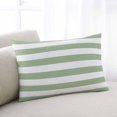 thumbnail image 1 of Sage Green Striped Small Pillow Covers, Farmhouse Sage Green Stripes Soft Breathable Throw Pillow Cases with Invisible Zipper, Decorative Pillowcase Pillows Protectors for Sofa Bed Chair 12"x20", 1 of 9