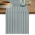 thumbnail image 1 of Sage Green Striped Table Runner 108 Inches Long,Farmhouse Vintage Green Stripes Cotton Linen Table Runners Dresser Scarves,Fabric Tabletop Scarf Furniture Cover for Home Dinner Party 13"x108", 1 of 9