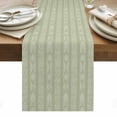 thumbnail image 1 of Sage Green Striped Table Runner - 120 Inch Long, Kitchen Dining Table Runner Dresser Scarves, Modern Abstract Art Geometric Stripes Farmhouse Decor for Coffee Tables Wedding Party Banquet, 1 of 8
