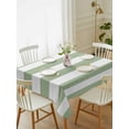 thumbnail image 1 of Sage Green Striped Tablecloth Rectangle Table Cloth 52x70,Waterproof Outdoor Table Cloth Covers Decorative Table Protector,Farmhouse Sage Green Stripes Washable Table Cover for Kitchen Dinning Party, 1 of 8