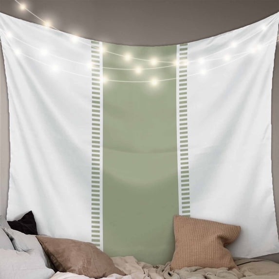 Sage Green Striped Tapestry for Bedroom Wall Hanging Tapestry, Modern Geometric Abstract Art Ceiling Backdrop Tapestries Poster Blanket Wall Decor for Teens Room Living Room Dorm 59" x 79"