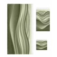 thumbnail image 1 of Sage Green Striped Towel Set of 3, Soft Microfiber Bath Towels, Hand Towel, Washcloths, Modern Abstract Art Wave Moire Gradient Quick-Dry Absorbent Towels for Bathroom Kitchen Hotel Beach Gym Spa, 1 of 7