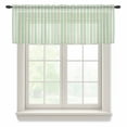 thumbnail image 1 of Sage Green Striped Valance Curtains for Kitchen/Living Room/Bathroom/Bedroom Window, Rod Pocket Small Topper Half Short Window Curtains Voile Sheer Scarf, Modern Simple Farmhouse Beige 54"x18", 1 of 8