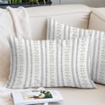 thumbnail image 1 of Sage Green Stripes Body Pillow Cover, Pillowcase Protectors with Zipper, Breathable Decorative Throw Pillow Case Cover, Modern Simple Floral Lines Rustic Pillow Shams for Couch Sofa 24x36Inch, 1 of 9