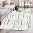 thumbnail image 1 of Sage Green Stripes Kitchen Runner Rug 2.7x5 Washable Runners for Hallway Non Slip Modern Simple Gradient Waves Lines Large Area Rug Indoor Floor Carpet for Bathroom Laundry Entryway Bedroom, 1 of 8