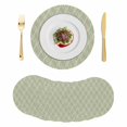 thumbnail image 1 of Sage Green Stripes Round 13 Inch Placemats Set of 8, Simple Geometric Modern Monochrome HeatResistant Non Slip Place Mats for Dining Table, Wipeable Braided Kitchen Table Mats for Housewarming, 1 of 9