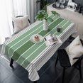 thumbnail image 1 of Sage Green Stripes Table Cloth Waterproof Tablecloths, Modern Spring Abstract Striped Tablecloth Dining Table Cover for Kitchen Party Tabletop Outdoor, Rectangle Tablecloth 60x120 Inch, 1 of 9