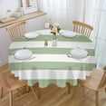 thumbnail image 1 of Sage Green Stripes Table Cloth Waterproof Wedding Holiday Tablecloth Coffee Table Decor Table Cover, 1 of 5