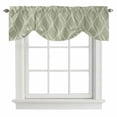 thumbnail image 1 of Sage Green Stripes Tie Up Valance Curtains for Windows, Kitchen Curtains Window Treatments, Simple Geometric Modern Monochrome Short Window Shades Valances for Bedroom Bathroom Cafe 54"x18", 1 of 8