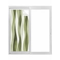 thumbnail image 1 of Sage Green Stripes Window Privacy Film, Retro Farmhouse Abstract Ripple Static Cling UV Sun Blocking Tint Film Heat Control Windows Films for Bedroom Bathroom, Window Stickers 29.5"x78.7", 1 of 8