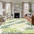 thumbnail image 1 of Sage Green Summer Botanical Area Rug 6x9 FT, Non Slip Living Room Throw Carpet, Palm Leaf Modern Art Washable Soft Large Floor Carpet Non-Shedding Rug for Bedroom Dining Room Play Room, 1 of 9