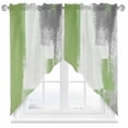 thumbnail image 1 of Sage Green Swag Curtain Valance for Windows, Grey Graffiti Modern Oil Paint Geometric Abstract Window Treatments Short Swag Topper for Kitchen Windows Bathroom Bedroom, 36"x45", 1 of 8