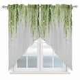 thumbnail image 1 of Sage Green Swag Curtains for Kitchen/Bedroom/Living Room, Summer Botanical Leaves Watercolor Scalloped Curtains 63 Inch Long, Rod Pocket Window Swag Topper Curtains Valances 2 Panels Set 36"x63", 1 of 8