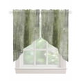 thumbnail image 1 of Sage Green Swag Valances for Windows, Retro Oil Painting Modern Abstract Art Aesthetics Rod Pocket Sheer Valances for Windows, Swag Toppers Light Filtering for Kitchen Living Room 2 Panels 36''x36'', 1 of 6