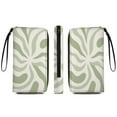 thumbnail image 1 of Sage Green Swirl Abstract Art Long Wallets For Women PU Leather Purse Card Holder Ladies Phone Bag Fashion Clutch Bag, 1 of 5