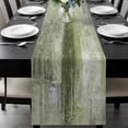 thumbnail image 1 of Sage Green Table Runner 108 Inches Long, Retro Oil Painting Modern Abstract Art Aesthetics Kitchen Coffee Dining Table Decoration for Home Party Birthday Wedding Home Decor 13x108 Inches, 1 of 8