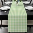 thumbnail image 1 of Sage Green Table Runner 70 Inches Long, Grid Checkered Plaid Gingham Lattice Trellis Kitchen Coffee Dining Table Decoration for Home Party Birthday Wedding Home Decor 13x70 Inches, 1 of 8