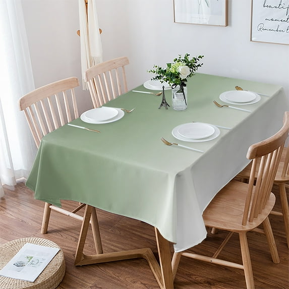 Sage Green Tablecloth Rectangle Table Cloth 52x70 , Waterproof Tablecloth Outdoor Table Cloth, Farmhouse Sage Green Ombre Washable Table Cover for Kitchen Dining Party