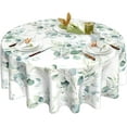 thumbnail image 1 of Sage Green Tablecloth Round 60 Inch Spring Eucalyptus Watercolor Table Cloth Waterproof Fabric Farmhouse Green Grey Leaves Tablecloths Decoration for Holiday Home Party, 1 of 6