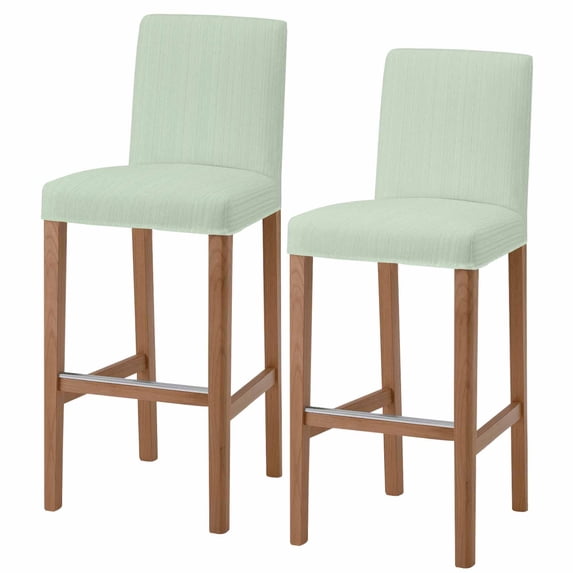 Sage Green Thin Lines Bar Stool Covers - Stretch Dining Chair Covers Set of 2, Modern Striped Minimalist Bar Chair Cover Removable Counter Stool Pub Chairs Slipcovers Protectors for Kitchen/Cafe