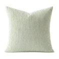 thumbnail image 1 of Sage Green Throw Pillow Cover with Ribbed Corduroy Texture, 18X18 Inches, Soft Decorative Cushion Cover for Living Room Couch, 1 of 4