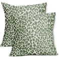 thumbnail image 1 of Sage Green Throw Pillow Covers 20X20 Inches Set of 2 Leopard Decorative Pillow Cases Animal Wildlife Pillow Cover with Zipper Home Decor for Sofa Couch Housewarming Gift Bed Porch Outdoor, 1 of 6