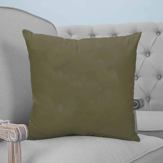 Sage Green Throw Pillow Covers, Soft Pillowcases with Invisible Zipper, Brown Solid Color Simple Abstract Decorative Square Pillow Cushion Covers for Living Room Couch Sofa Bed 26x26 Inches