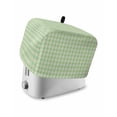 thumbnail image 1 of Sage Green Toaster Cover 4 Slice, Large Kitchen Appliance Covers, Grid Checkered Plaid Gingham Lattice Trellis Toaster Oven Cover with Loop, Bread Machine Cover Polyester Dust Cover Protection, 1 of 4
