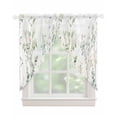 thumbnail image 1 of Sage Green Trees Swag Valances for Windows, Green Eucalyptus Leaves Rod Pocket Sheer Valances for Large Windows, Swag Toppers Light Filtering for Kitchen Living Room 2 Panels 36''x63'', 1 of 6