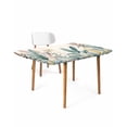 thumbnail image 1 of Sage Green Tropical Leaves Rectangle Tablecloth, Waterproof Elastic Fitted Table Covers for 5 Foot Tables, 30x60inch Decorative Tablecloths for Picnic, Camping, Indoor, Outdoor, Watercolor Botanical, 1 of 6
