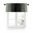 thumbnail image 1 of Sage Green Valances for Windows and Black Gradient Valance Rod Pocket Light Filtering Short Window Treatments Curtains for Kitchen Bathroom Living Room Bedroom, 1 Panel, 60 x 18 Inch, 1 of 7