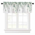 thumbnail image 1 of Sage Green Valances for Windows Eucalyptus Leaves Watercolor Leaf Red Fruit Farm Rod Pocket Curtain Valance Window Treatment Short Curtains for Kitchen Living Room, 42"x12", 1 of 5